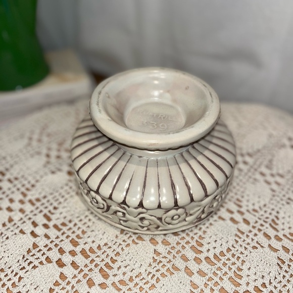 ❣️ RUMRILL 339 VINTAGE COVERED JAR – OFF-WHITE & RED-BROWN CERAMIC - Picture 9 of 16